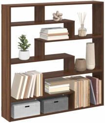 vidaXL Barna Szerelt Fa Fali Kockapolc 7 Rekeszes Színű