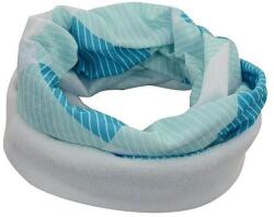 Sulov® Esarfa sport Sulov cu FLEECE albastru si alb