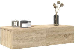 vidaXL Falipolc Fiókokkal Sonoma Tölgy 60x26, 5x15 cm Műszaki Fa