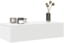 vidaXL Falipolc Fiókokkal Fehér 60x26, 5x15 cm Műszaki Fa