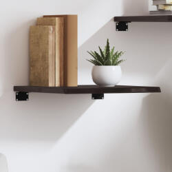vidaXL Sötétbarna Kezelt Tömör Tölgyfa Fali Polc 40x40x2 cm