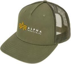 Alpha Industries Șapcă Alpha Industries Label Trucker Cap - Dark Olive