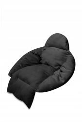  Ikonka Párna Függőfotelhez/függőszékhez, XXL - 64x56 cm, Fekete, Pamut Keverék