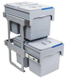 EKOTECH - Beépíthető hulladékgyűjtő TANDEM SHORT 40 - 2x15+2x12 liter (91254100) - modernkonyha