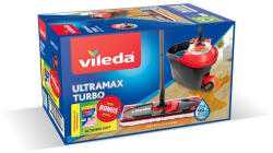 Vileda Ultramax Turbo+Actifibre Soft Kendő Felmosó Szett Pedálos Vödörrel 36x14cm Fej Háromrészes Teleszkópos Nyél - Hatékony Felmosás minden Háztartásban