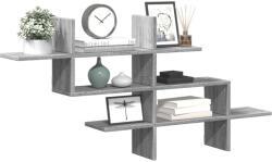 vidaXL Szürke Sonoma Színű Szerelt Fa Fali Polc 124, 5 x 18 x 60, 5 cm
