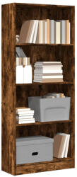 vidaXL füstös tölgy színű szerelt fa könyvszekrény 60 x 24 x 143 cm