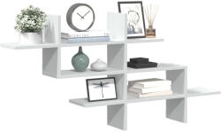 vidaXL Fehér Szerelt Fa Fali Polc 124, 5 x 18 x 60, 5 cm