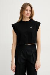 Twinset pamut póló - fekete XL - answear - 18 990 Ft