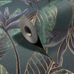 MARBURG Levélmintás zöld vlies tapéta MARBUR/WHISPER 36466 (36466)