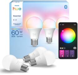 Philips Hue Essential White and Color Ambiance 8 W, 806 lm, E27, 3 db (929004235407)
