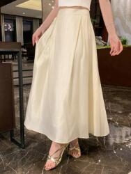 Dazy Bézs Bő Szabású Maxi Szoknya Klasszikus Csillogó Cipzárral Dazy XL