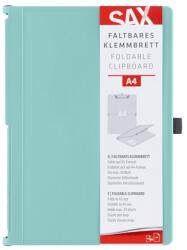 SAX Felírótábla A/4-A/5 SAX mentazöld A5 méretre csukható és A4 méretre nyitható, tolltartó, rugalmas rögzítőpánttal