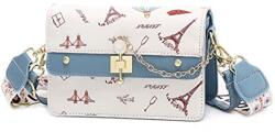 Dollcini Stílusos Női Műbőr Crossbody Táska - Kompakt, Kék (430121)