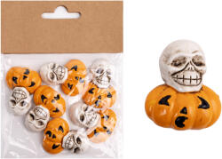  Halloweeni Dekor Figura Polirezin 3, 5 cm 6 Darab/Csomag Tökfej (QX047000)