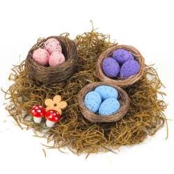  Decorolla Tojások Fészekben Lila Rózsaszín Kék (C8437B)