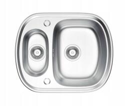 Erga HD, 1, 5 kamrás acél mosogató 600x490x160 mm + szifon, szálcsiszolt szatén felülettel, ERG-MLS-HD6049BS (ERG-MLS-HD6049BS)