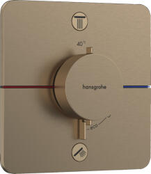 Hansgrohe ShowerSelect Comfort Q, rejtett termosztát 2 készülékhez, szálcsiszolt bronz, HAN-15583140 (HAN-15583140)