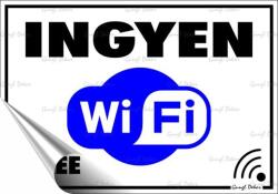  Információs matrica, 11, 6x16, 6 cm, Ingyen Wifi (650 - 32) - fodicoaruhaz