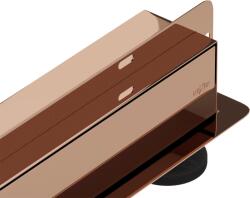 Mexen Flat Wall, fali zuhanyfolyóka 2 az 1-ben, 70 cm, rozéarany, 1630070 (1630070)