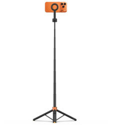 Tech-Protect L10S Bluetooth MagSafe selfie tyč, čier/ narancssárga