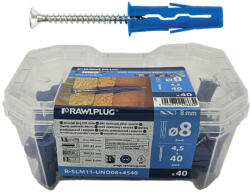 Koelner - Rawlplug UNO univerzális műanyag tipli 8x32mm süllyesztett fejű csavarral 4, 5x40mm - bakonykotoelem - 1 341 Ft
