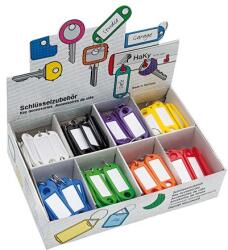 WEDO Kulcscímke display 200 db, kulcskarikával, WEDO, 8 különböző színben (2628018) - papir25