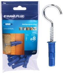 Koelner - Rawlplug UNO univerzális műanyag tipli 8x32mm körkampóval