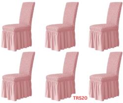 DELFIN Huse Elastice Pt Scaune, Universale, 6 Buc. /Set, Creponate Cu Volan, Cod TRS20