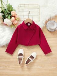 Shein Piros Poncsó Kabát Hosszú Ujjú Oversize Gallér Gombok Shein 122