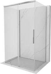 Mexen Rox-3S, 3-falú tolóajtós zuhanykabin 135 x 110 cm, átlátszó üveg, króm profil, 8C2-135-110-01-00-3S (8C2-135-110-01-00-3S)