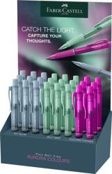 Faber-Castell Golyóstoll display, 1 mm, XB, nyomógombos, FABER-CASTELL Poly Ball View Aurora , vegyes színek (145758) - molnarpapir