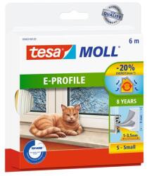 TESA Ajtó- és ablaktömítő szalag, 9 mm x 6 m, TESA tesamoll® E profil , fehér (05463-00120-03 /00122-00) - molnarpapir