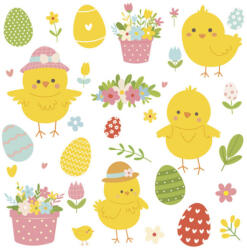 POL-MAK Húsvét Cheerful Chicks szalvéta 20 db-os 33x33 cm PKK771025 (PKK771025)
