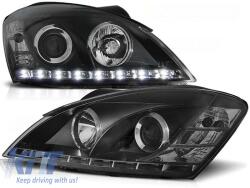  Tuning headlight set with halogen angel eyes suitable for Dodge RAM 2002-2006, left and right (ABDOHX6010535)