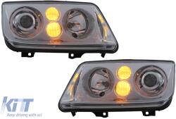 KITT Lightning Első lámpák VW Bora 98-05_2 körgyűrűk_fekete (SWV07DB)