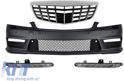  Front A Design bumper type S63, S65 with black lacquer grille suitable for Mercedes S-Class W221 2006-2013 with daytime running lights (ABMEFX6009828)