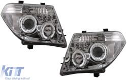 KITT Lightning Angel Eyes fényszórók Nissan Navara D40 (2004-2009) Pathfinder R51 (2005-2008) króm (HLNINC)