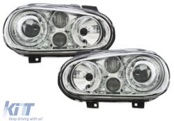 KITT Lightning Első lámpák VW Golf IV 4 (1997-2004) 2 körgyűrű fekete (SWV02B)