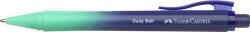 Faber-Castell Golyóstoll, 1 mm, XB, nyomógombos, türkiz-kék tolltest, FABER-CASTELL "Daily Ball Flow", kék (TFC140681) - kecskemetirodaszer