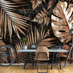 Consalnet Arany monstera levél mintás vlies fotótapéta 460x300cm