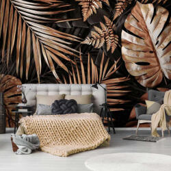 Consalnet Arany monstera levél mintás vlies fotótapéta 368x280cm