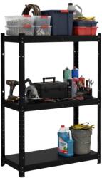MAMUTEX Lakkozott, fémből készült állvány Mamutex Standard 100x80x40 cm - 3 polc, teherbírás 360 kg, fekete
