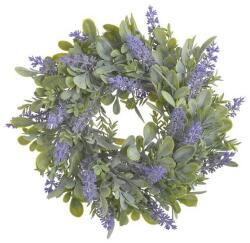  Coronita verdeata artificiala+lavanda pentru decoratiuni florale (8568)