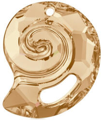Swarovski Sea Snail Pendant- Swarovski medál- Golden Shadow