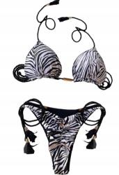  Fürdőruha Kétrészes Bikini Divatos Zebra Mintás L (SK-266)