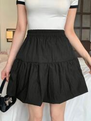 Dazy Fekete Klasszikus Bő Szabású Miniszoknya Magas Dazy S