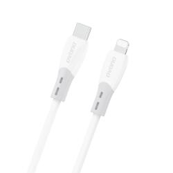 Dudao Cablu pentru incarcare si transfer de date Dudao L25SX, USB-C/Lightning, 30W, 1m, Alb (6976625336333)