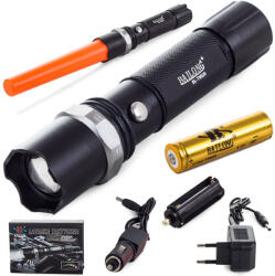 Bailong Lanterna Puternica cautare, police, offroad , CREE , din aluminiu, functie zoom, iluminare 600metri, lanterna militara - Copie (08278)