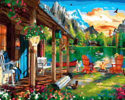 Oh Art! Set pictura pe numere, cu sasiu, Departe de oras, 40x50 cm (GX41716)